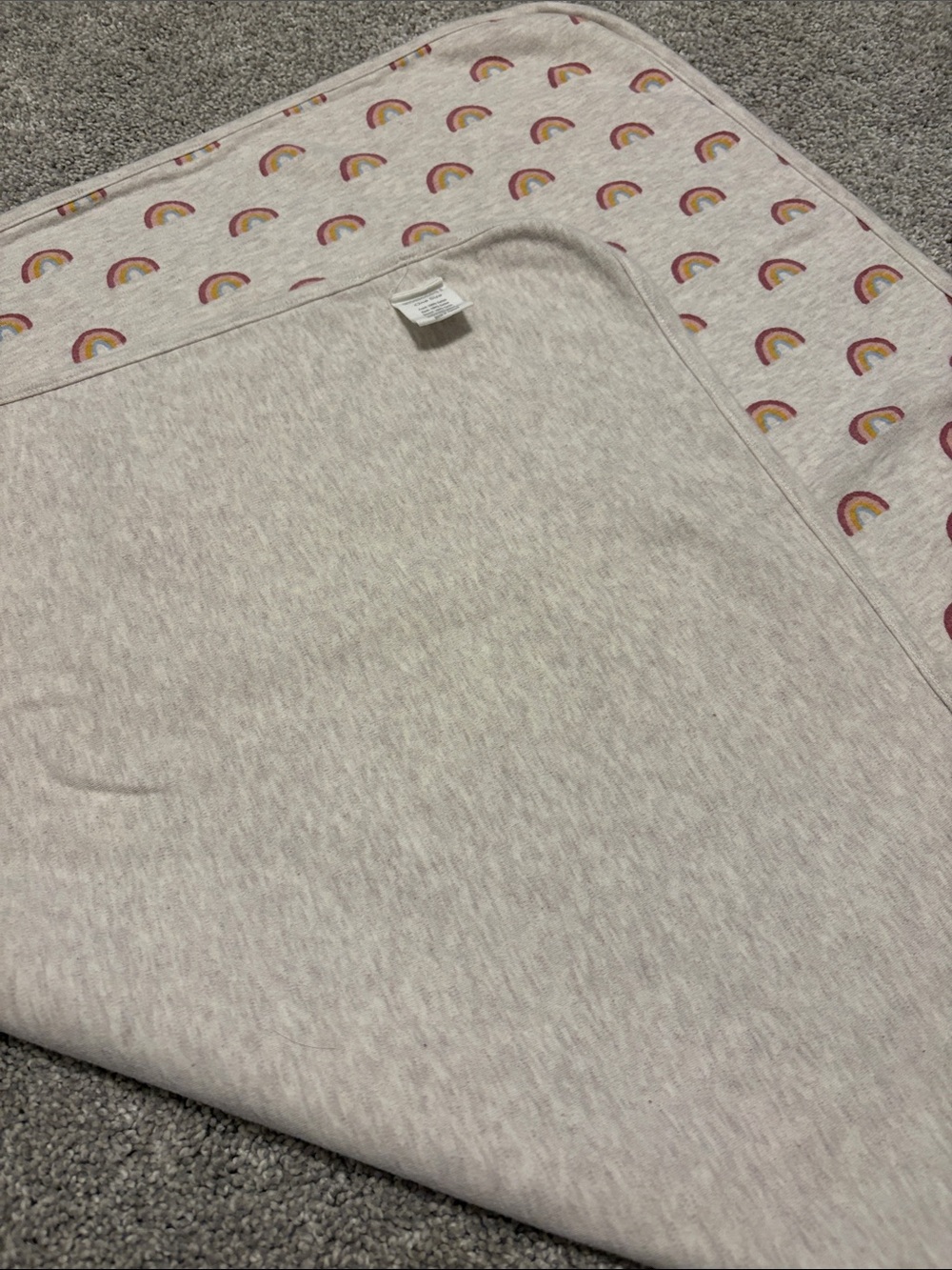 Gymboree Neutral Rainbow Print Nursery Blanket - Soft Cream - Picture 3 of 4